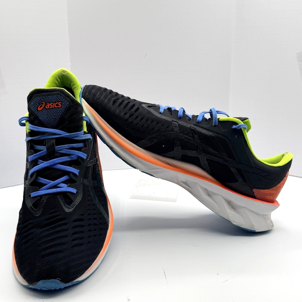 Asics Mens Shoes Mens Sz 11 FF Blast F450220 Black Neon Green & Orange Blue Lace